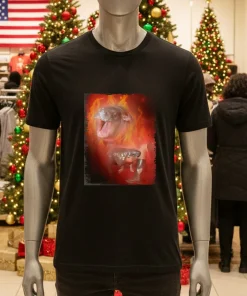 Moo Deng Bouncy Pig in Thai Fire Picture The Cute Baby Hippo shirt