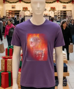 Moo Deng Bouncy Pig in Thai Fire Picture The Cute Baby Hippo shirt