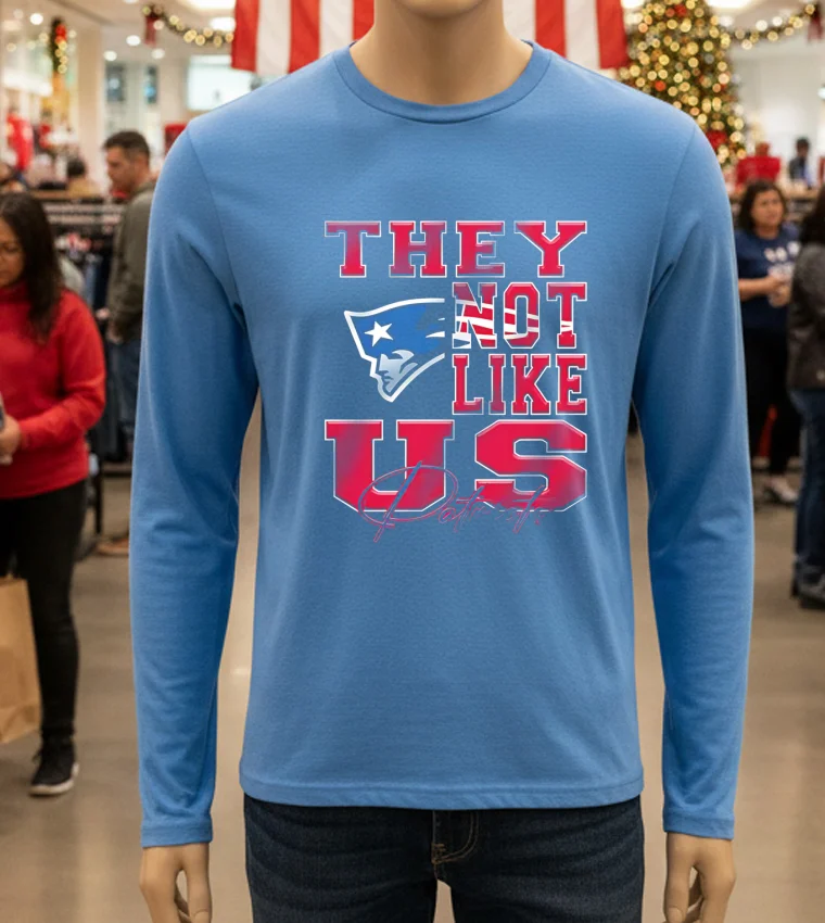 New England Patriots They Not Like Us Nfl Football - blue-t-shirt New England Patriots They Not Like Us Nfl Football Blue T Shirt