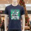 New York Jets navy t-shirt featuring a robot anime design.