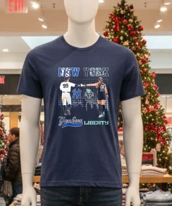 New York Yankees Judge No.99 New York Liberty Ionescu No.20 shirt