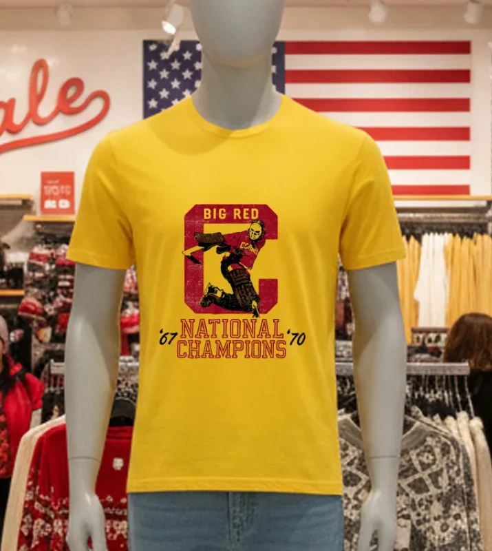 Ohio State Buckeyes Big Red National Champions 67 70 Yellow T Shirt