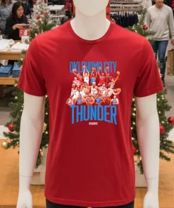 Okc Thunder Graphic Teeam Players Red T Shirt