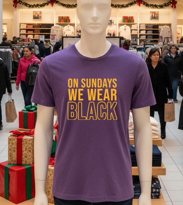 On Sundays We Wear Black - purple-t-shirt On Sundays We Wear Black Purple T Shirt