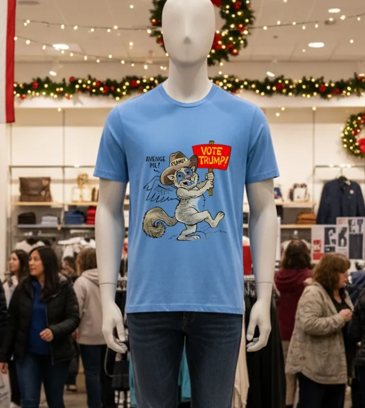 Peanut The Squirrel Vote Trump Blue T Shirt