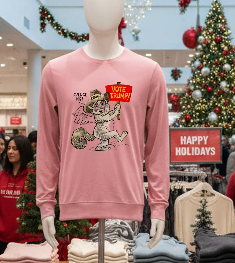 Peanut The Squirrel Vote Trump - pink-t-shirt Peanut The Squirrel Vote Trump Pink T Shirt