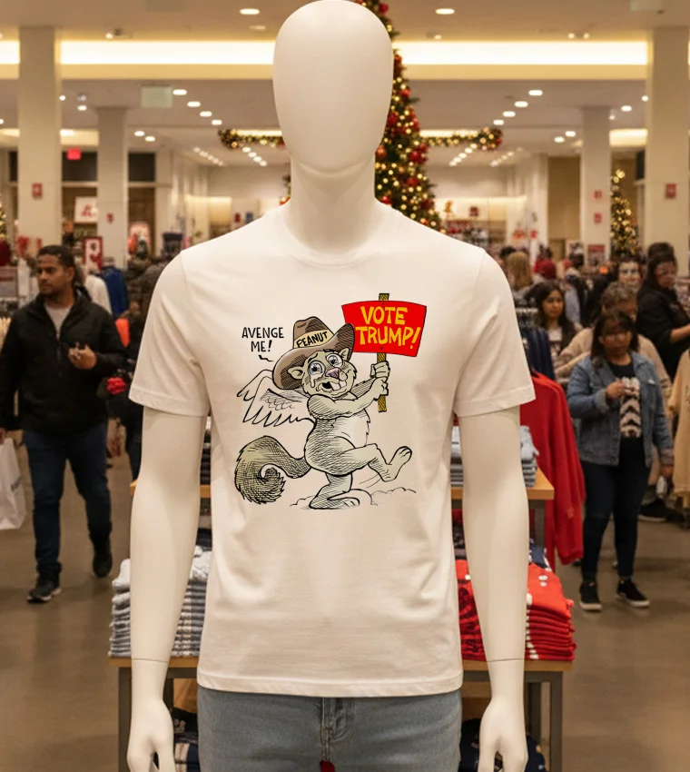 Peanut The Squirrel Vote Trump - white-t-shirt Peanut The Squirrel Vote Trump White T Shirt