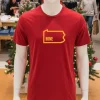 Pennsylvania Map Home Red T Shirt