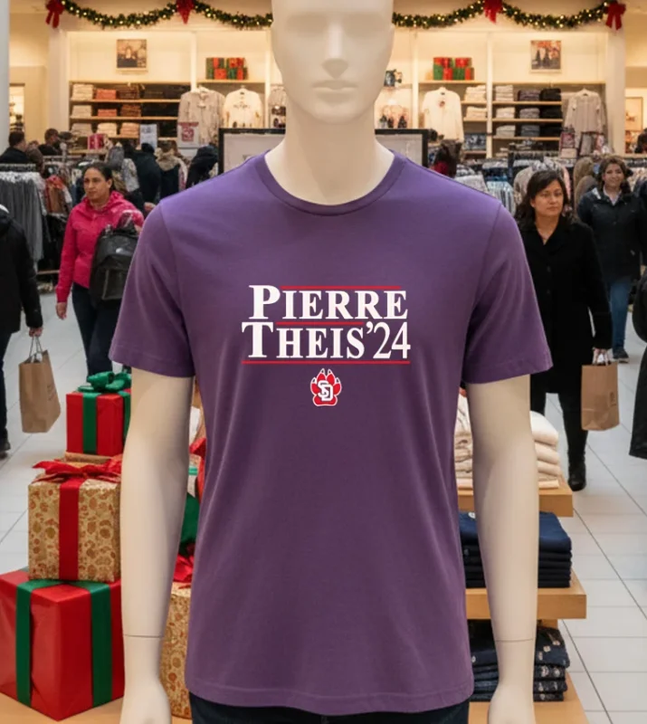 Pierre Theis 24 South Dakota Coyotes Purple T Shirt