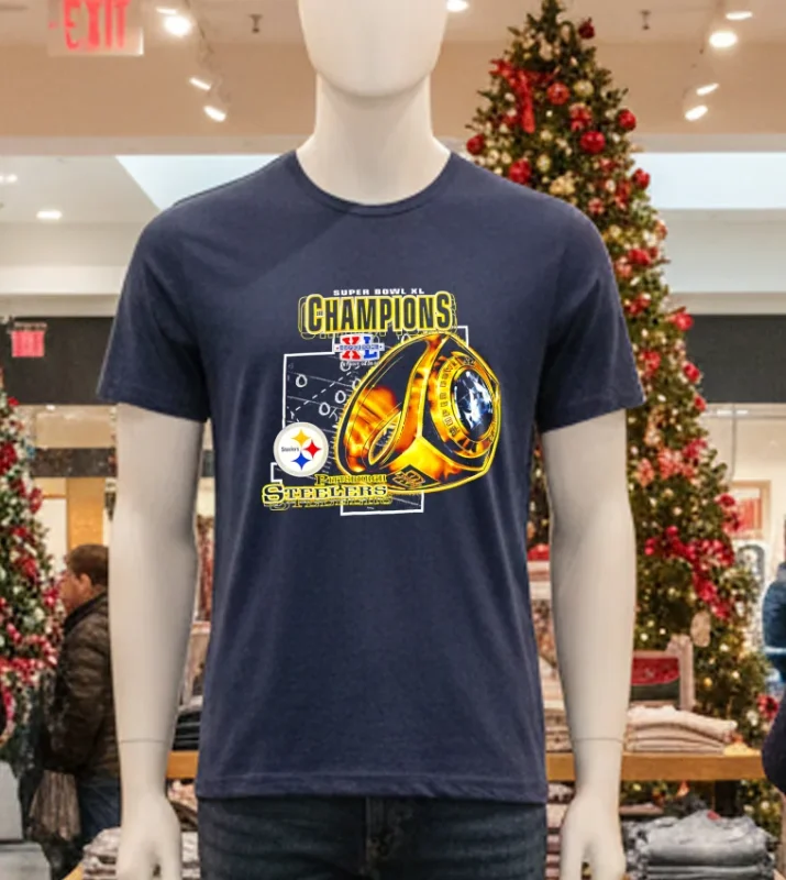 Pittsburgh Steelers Super Bowl Champions Retro Navy T Shirt