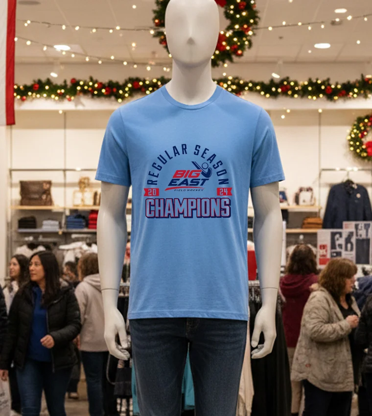 Regular Season Big East Field Hockey Champions 2024 - blue-t-shirt Regular Season Big East Field Hockey Champions 2024 Blue T Shirt