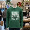 Rescue Dogs Matter Retro Green T Shirt