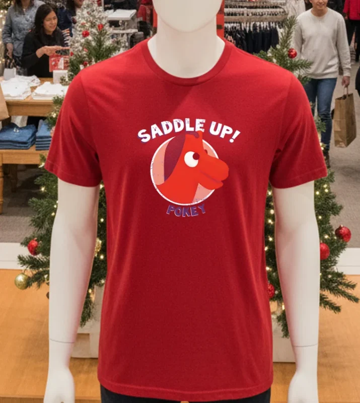 Saddle Up Gumby Pokey Retro Red T Shirt
