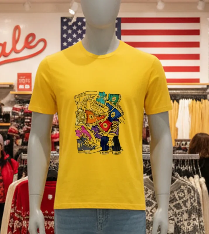 Shoe Mix All Star Yellow T Shirt