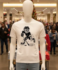 Skeleton Playing Ice Hockey Sport Graphic shirt