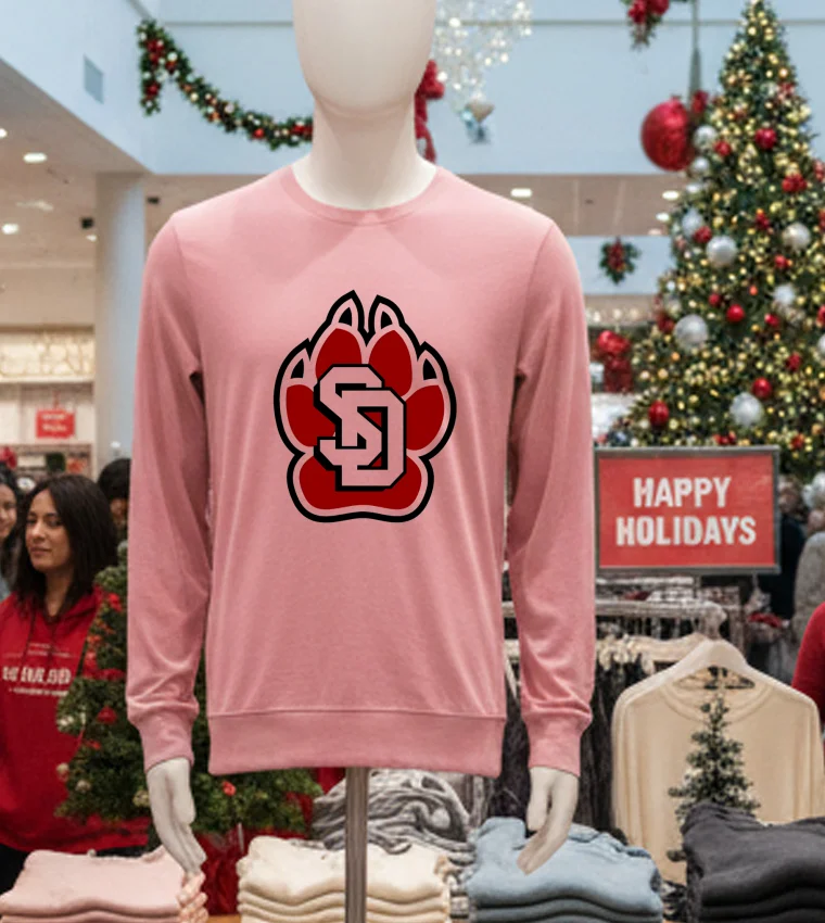 South Dakota Coyotes Logo - pink-t-shirt South Dakota Coyotes Logo Pink T Shirt