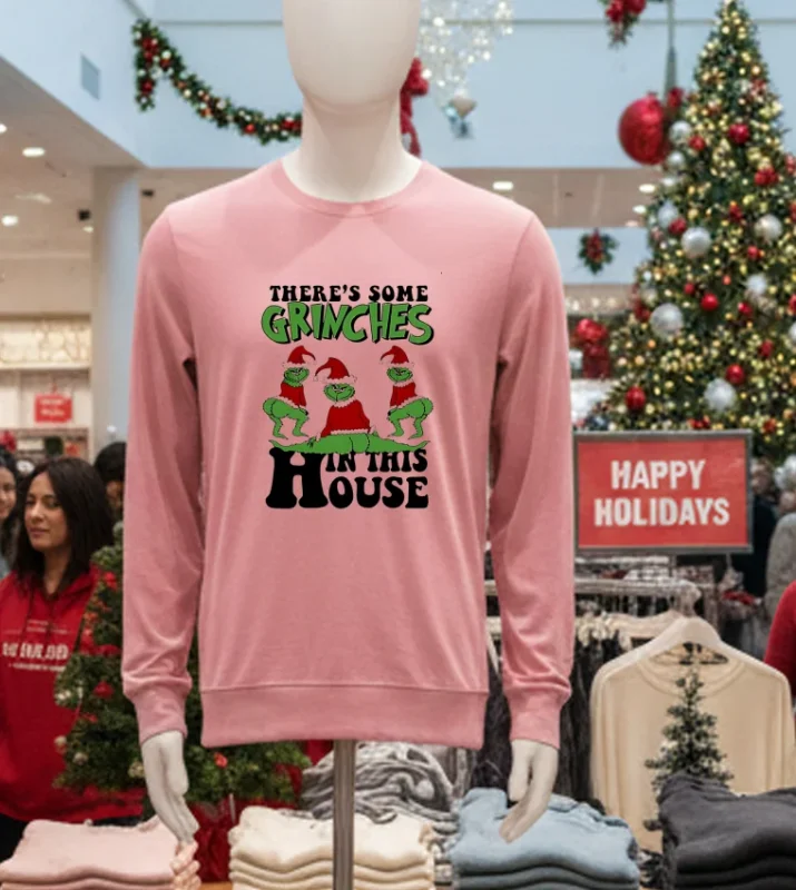 Spread Holiday Cheer With Our Grinch Perfect For Festive Fun Pink T Shirt