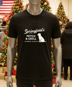 Springfield Fetch And Grill You Groom Em We Grill Em Dog shirt