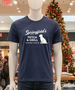 Springfield Fetch And Grill You Groom Em We Grill Em Dog shirt