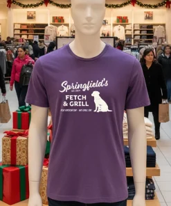 Springfield Fetch And Grill You Groom Em We Grill Em Dog shirt