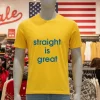 Straight Is Great Yellow T Shirt