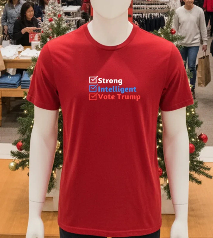 Strong Intelligent Women For Trump Girl Maga Checklist Red T Shirt