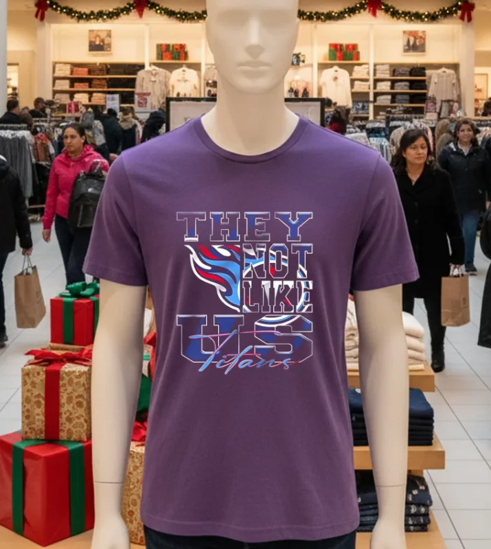Tennessee Titans They Not Like Us Purple T Shirt