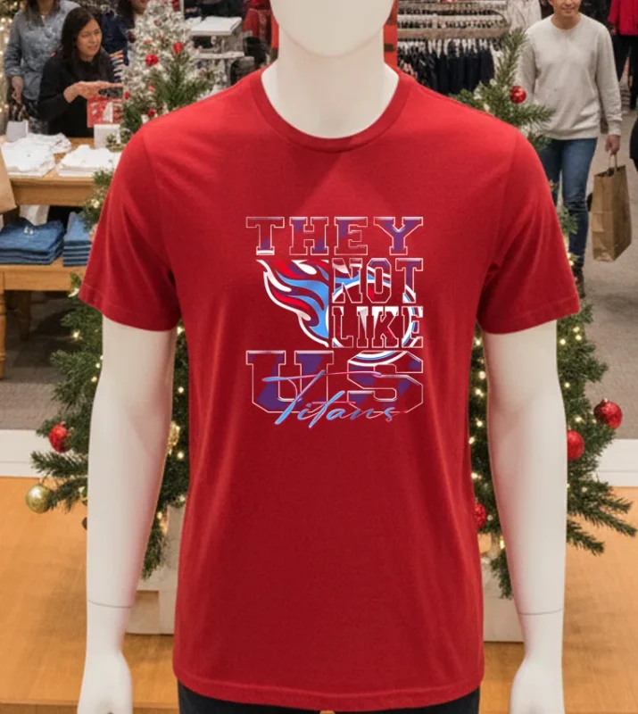 Tennessee Titans They Not Like Us Red T Shirt