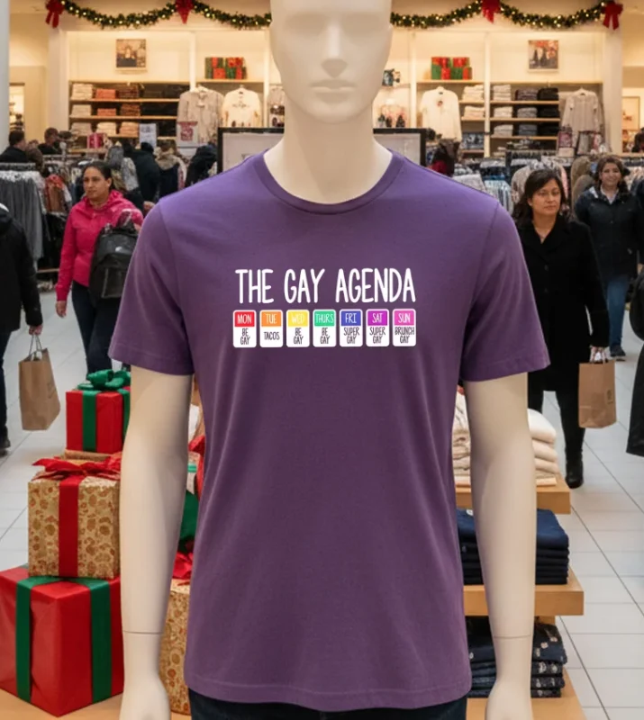 The Gay Agenda Lgbtq Pride Rainbow Purple T Shirt