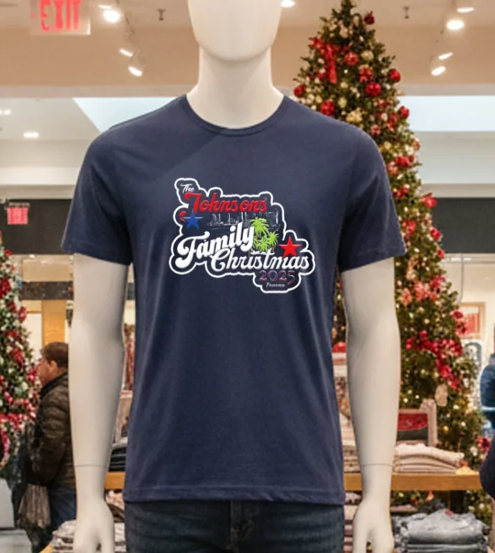 The Johnsons Family Christmas 2025 Navy T Shirt