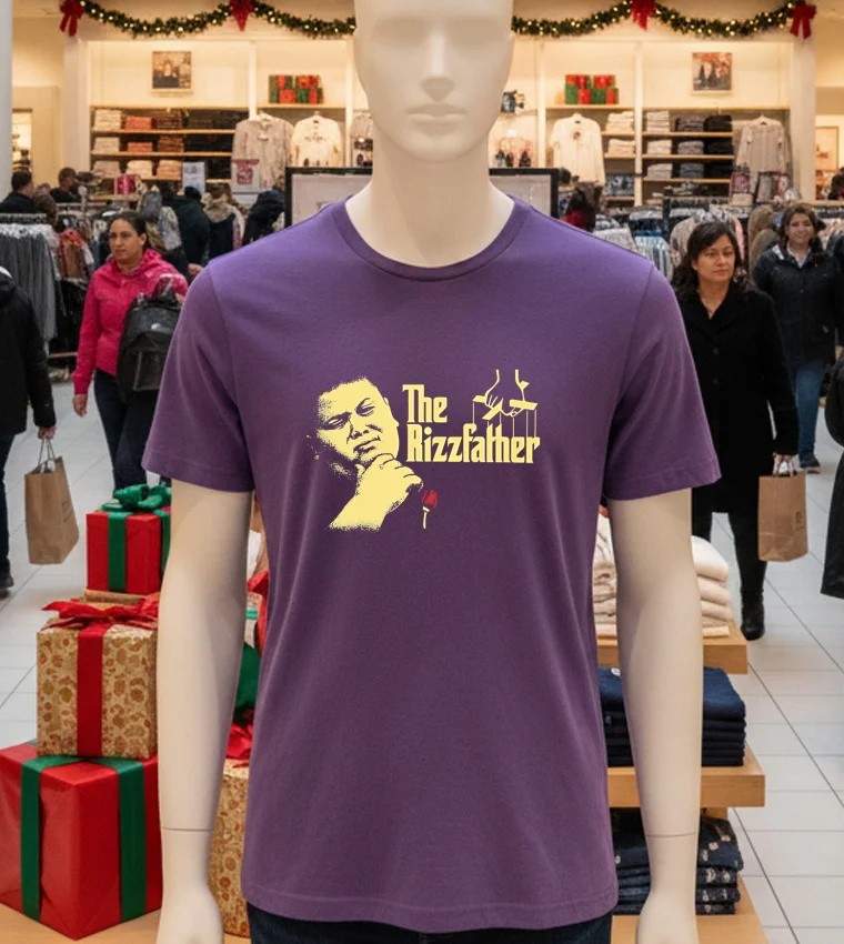 The Rizzfather Rose Retro - purple-t-shirt The Rizzfather Rose Retro Purple T Shirt