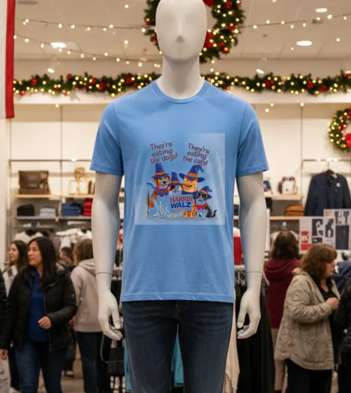 They Re Eating The Dogs They Re Eating The Cats Harris Walz 2024 Blue T Shirt