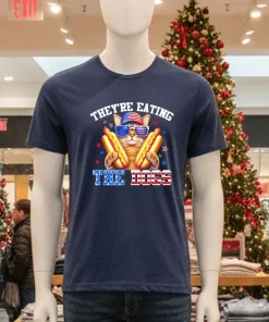 They Re Eating The Dogs They Re Eating The Cats Hot Dog Sandwiches Navy T Shirt