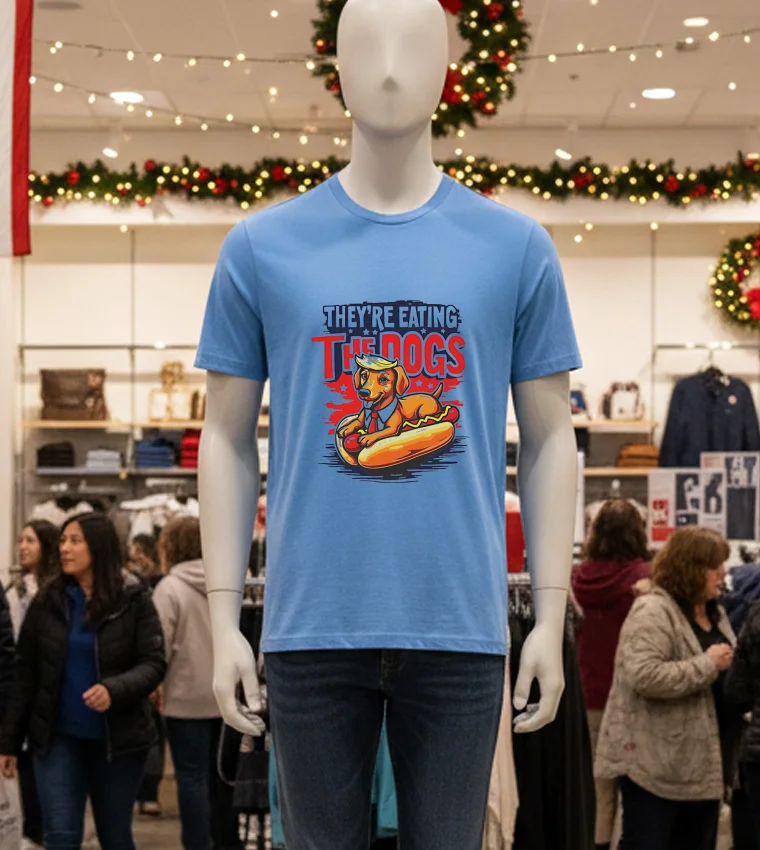 They Re Eating The Dogs Vote Trump - blue-t-shirt They Re Eating The Dogs Vote Trump Blue T Shirt