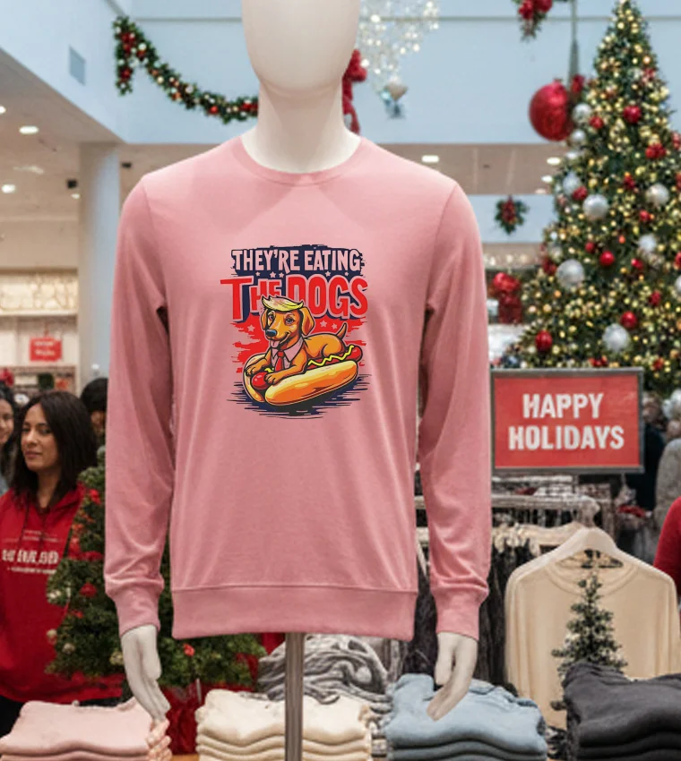 They Re Eating The Dogs Vote Trump - pink-t-shirt They Re Eating The Dogs Vote Trump Pink T Shirt