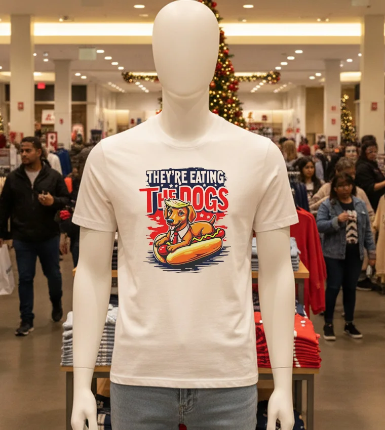 They Re Eating The Dogs Vote Trump - white-t-shirt They Re Eating The Dogs Vote Trump White T Shirt