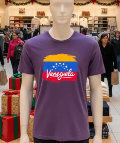Venezuela Flag Proud American Venezuelan Purple T Shirt