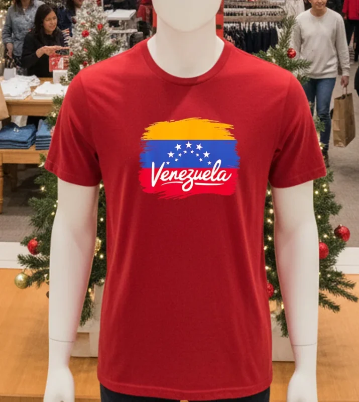 Venezuela Flag Proud American Venezuelan Red T Shirt
