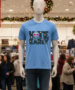 Vote Early brocade flowers shirt