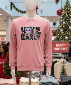 Vote Early brocade flowers shirt