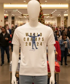 Walker Buehler La Dodgers World Champs 2024 Signature White T Shirt