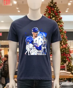 Walker Buehler throw the ball graphic LA Dodgers world series 2024 shirt