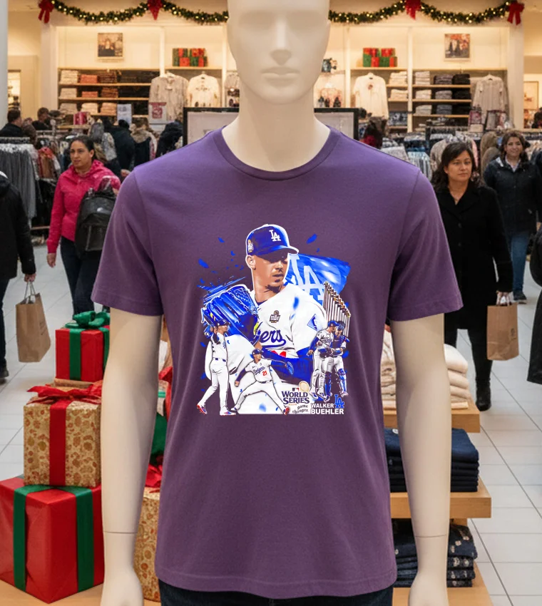 Walker Buehler Throw The Ball Graphic La Dodgers World Series 2024 - purple-t-shirt Walker Buehler Throw The Ball Graphic La Dodgers World Series 2024 Purple T Shirt