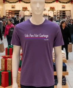 We Are Not Garbage Vote Trump 2024 Purple T Shirt