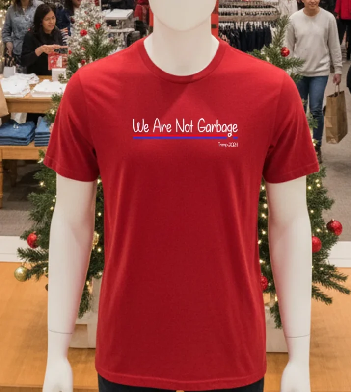 We Are Not Garbage Vote Trump 2024 Red T Shirt