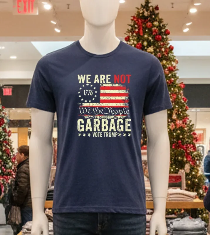 We Are Not We The People Garbage Pro Trump Navy T Shirt