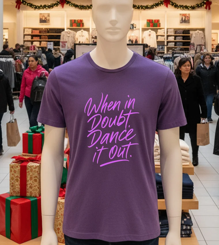 When In Doubt Dance It Out - purple-t-shirt When In Doubt Dance It Out Purple T Shirt