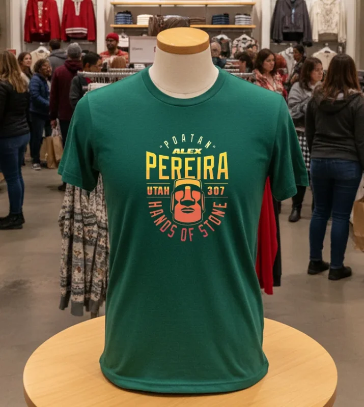 Alex Pereira 307 Sunset   Green T Shirt