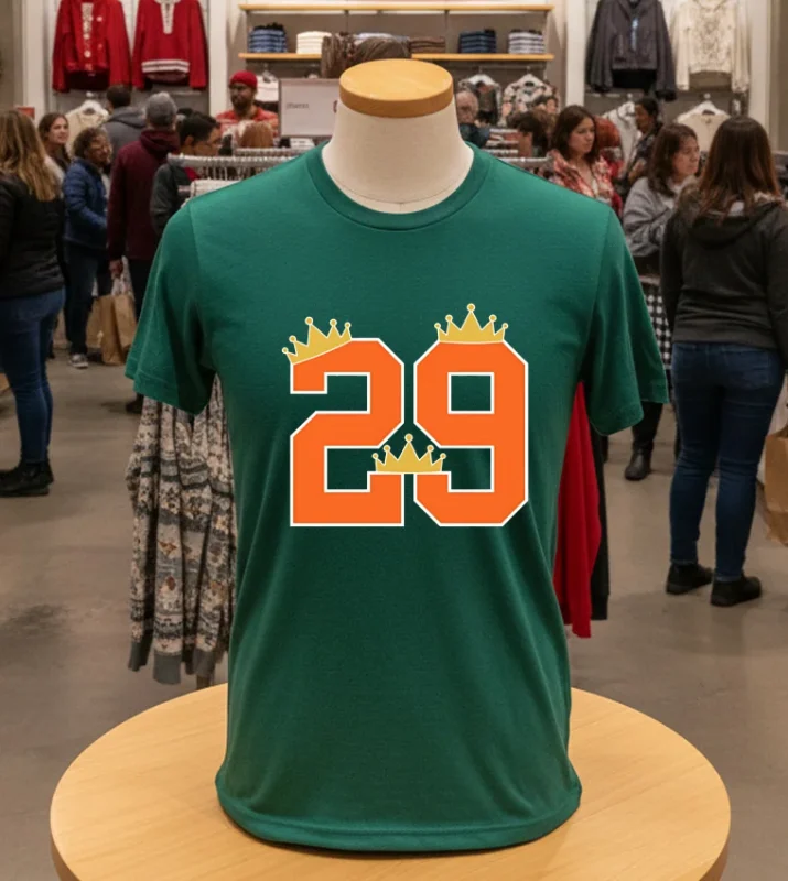 Atlanta Braves Triple Crown King 29   Green T Shirt