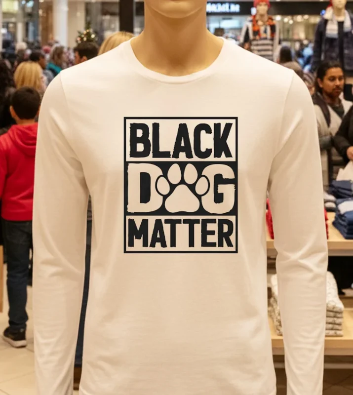 Black Dog Matter White T Shirt 1